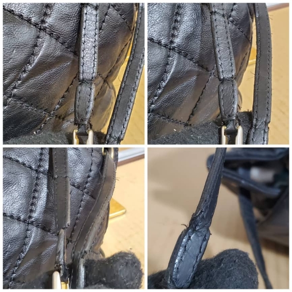 Authentic CHANEL Calfskin Quilted Retro Chain Accordion Flap Black - Picture 7 of 12